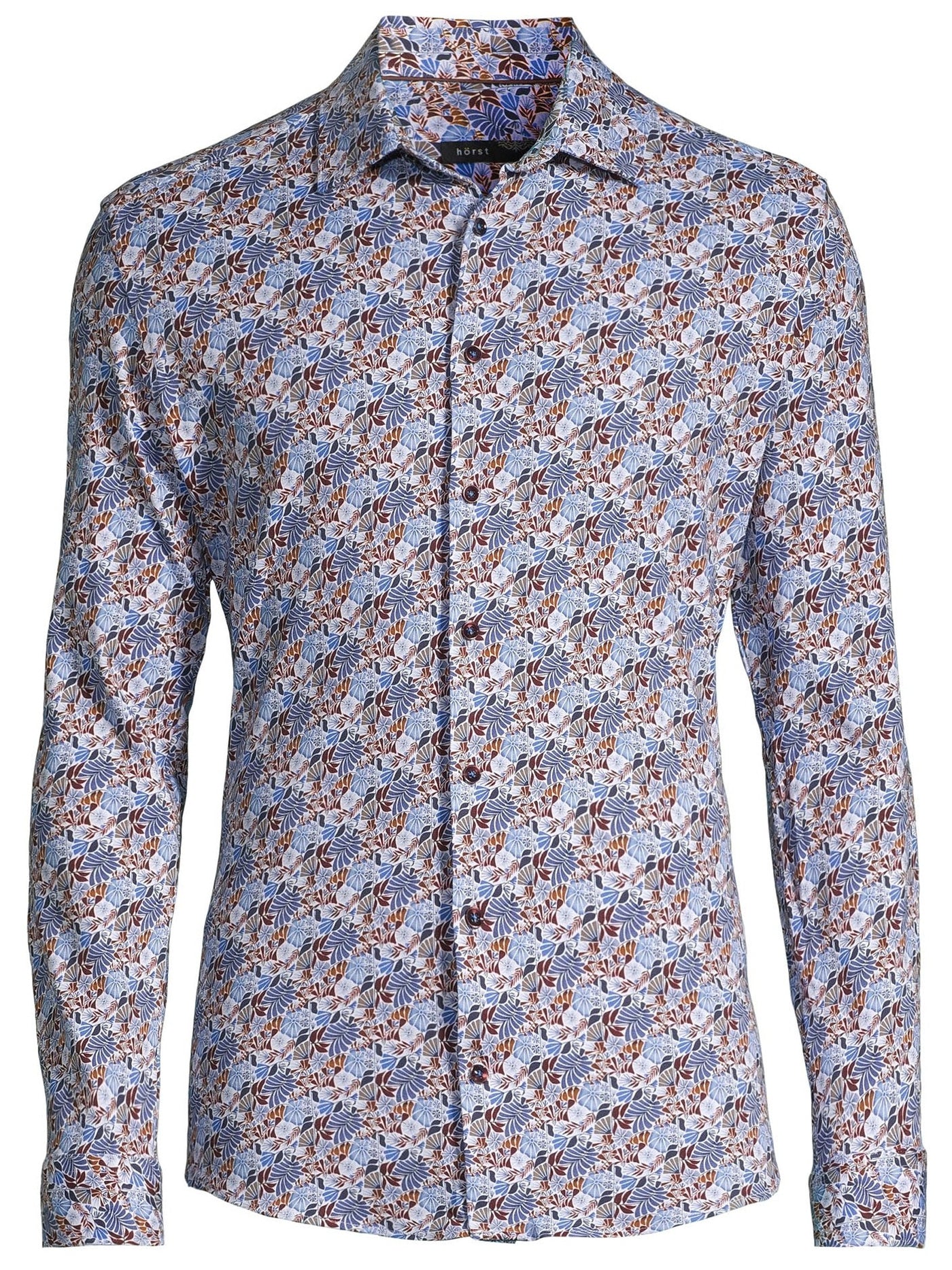 Chemise manches longues extensible en tricot