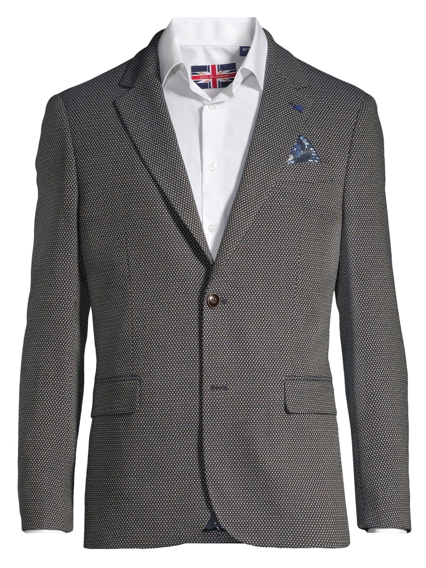Veston marine en tricot texturé