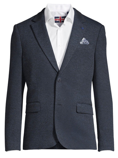 Veston marine en tricot texturé