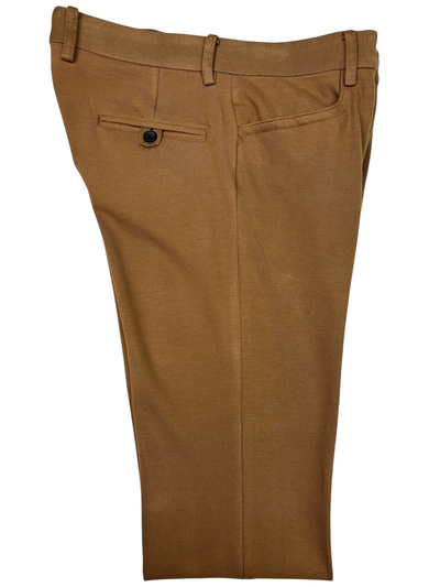 Pantalon habillé extensible cognac