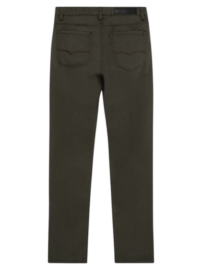 Pantalon extensible kaki coupe semi-ajustée