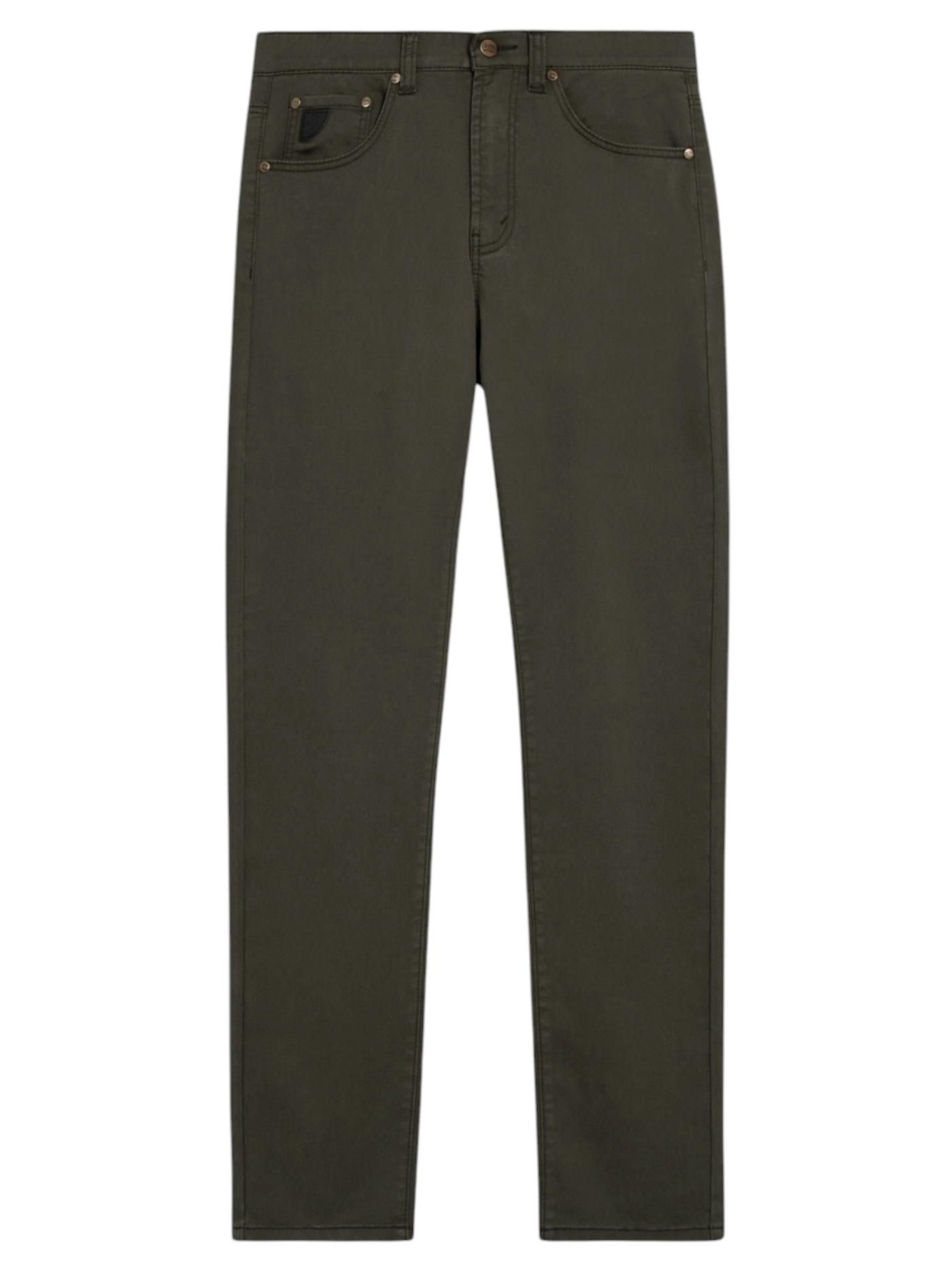 Pantalon extensible kaki coupe semi-ajustée