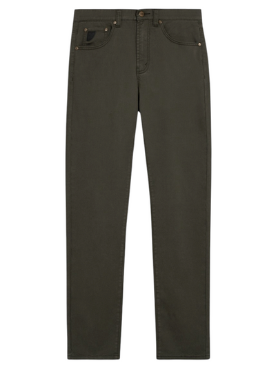 Pantalon extensible kaki coupe semi-ajustée