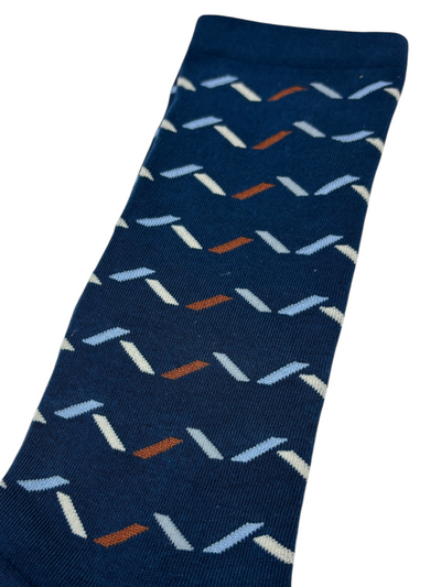 Bas bleu à motif