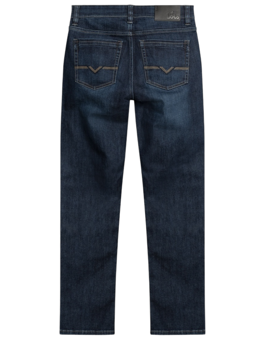 Jeans marine extensible coupe ajustée