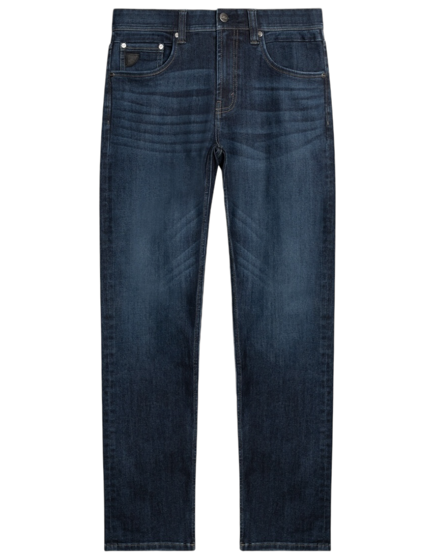 Jeans marine extensible coupe ajustée