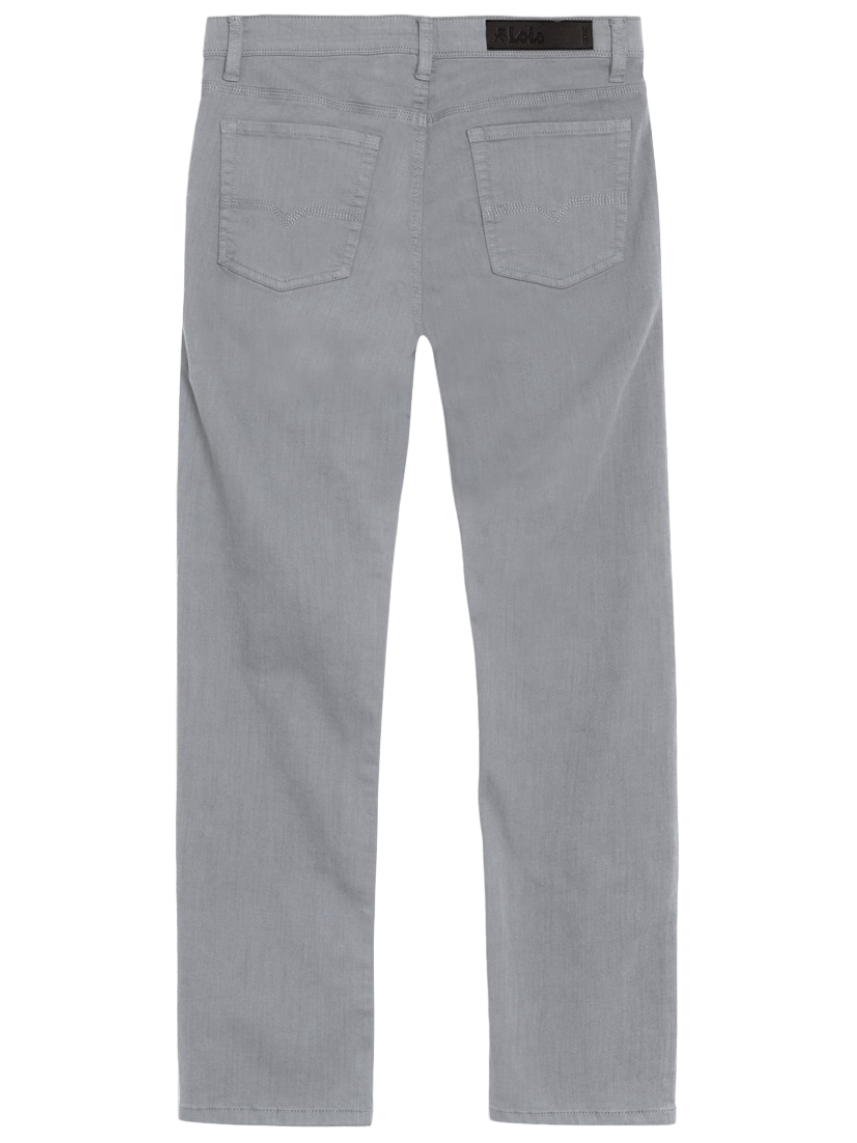 Pantalon de twill extensible gris coupe ajustée