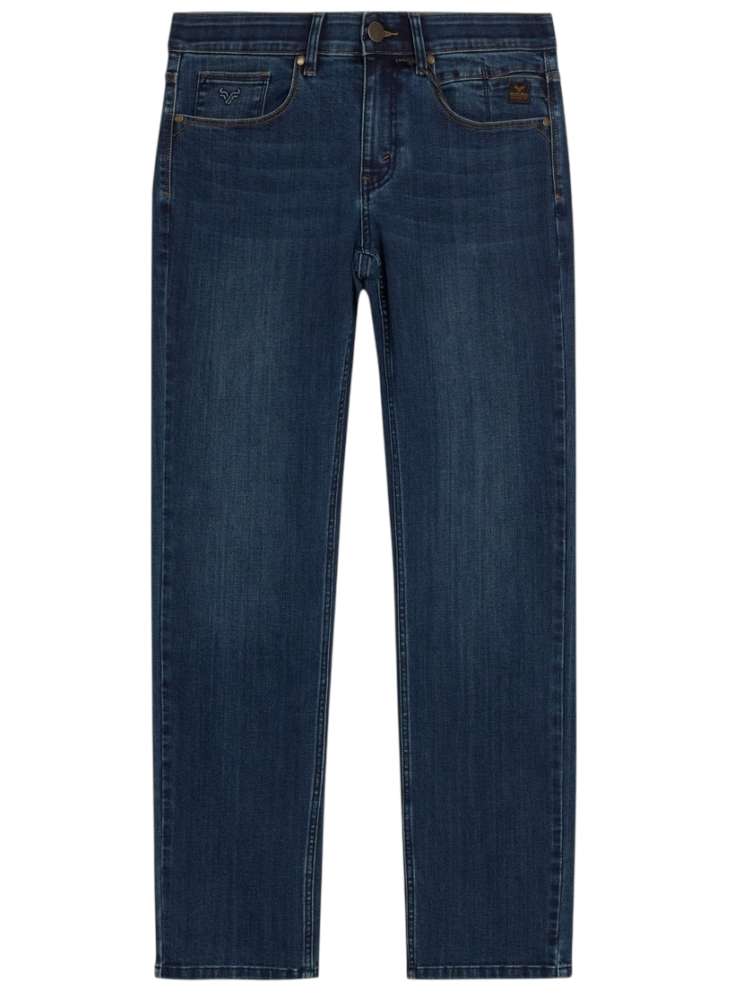 Jeans bleu foncé coupe ajustée