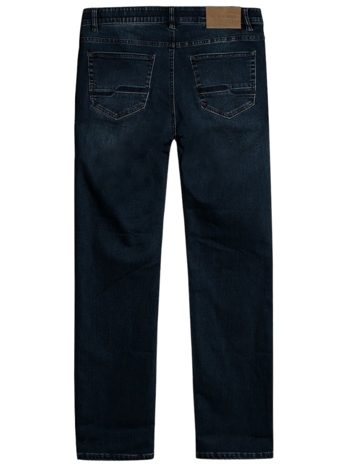 Jeans bleu foncé doublé effet délavé coupe étroite