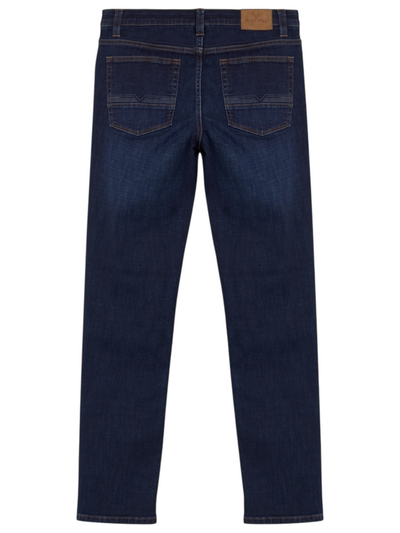 Jeans marine délavé coupe ajustée Jack