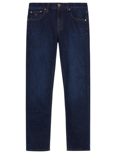 Jeans marine délavé coupe ajustée Jack