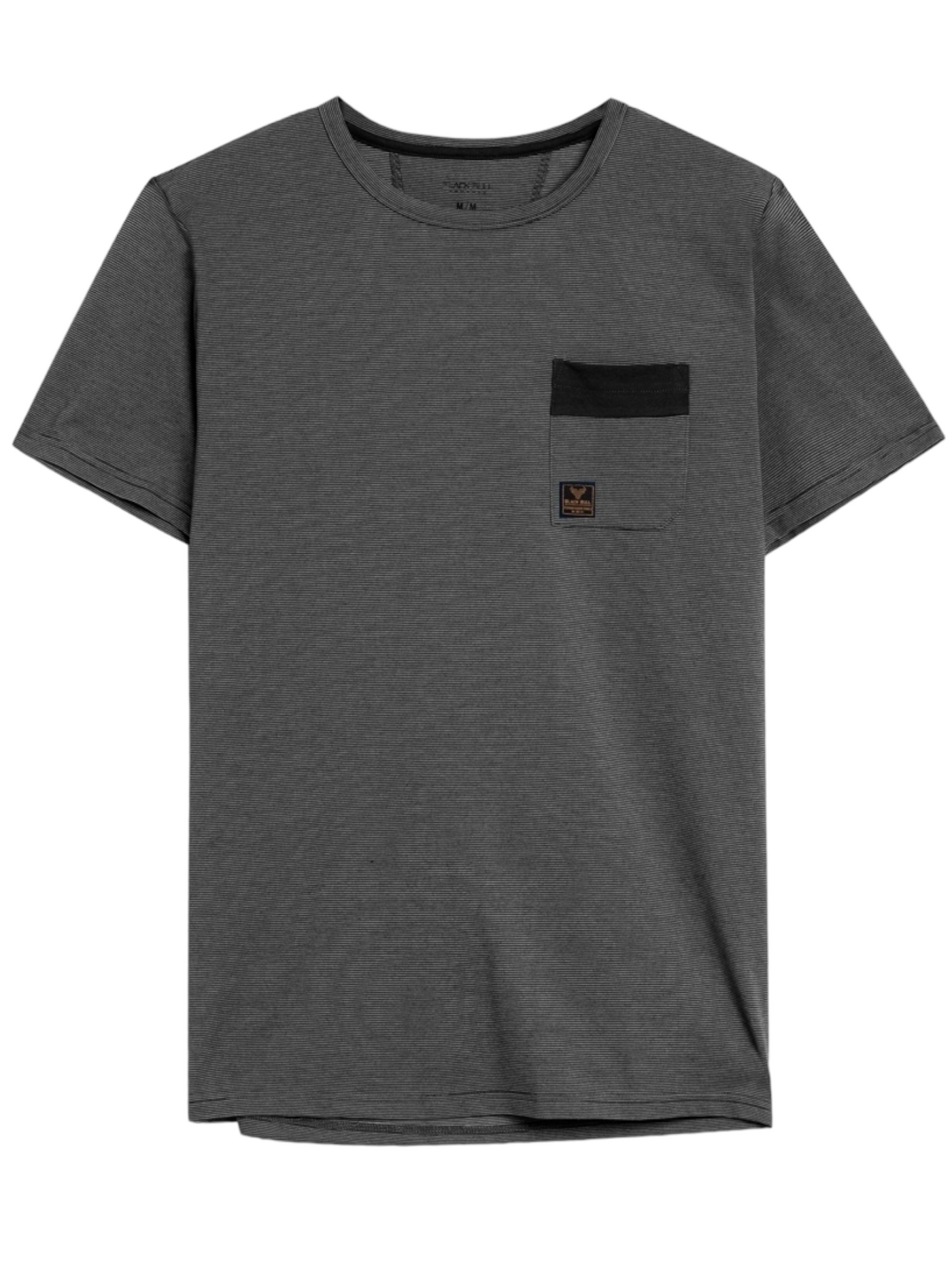 T-shirt gris à microrayures
