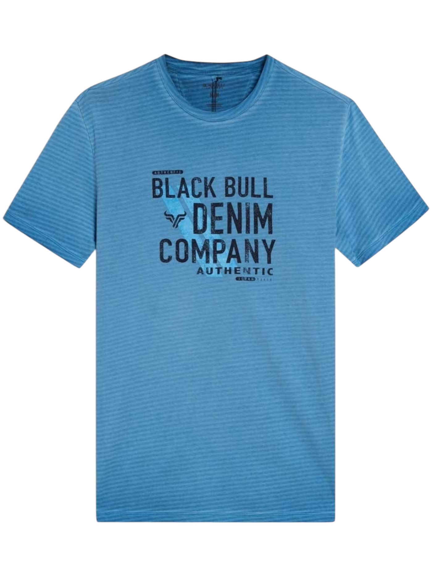 T-shirt bleu imprimé délavé Kane