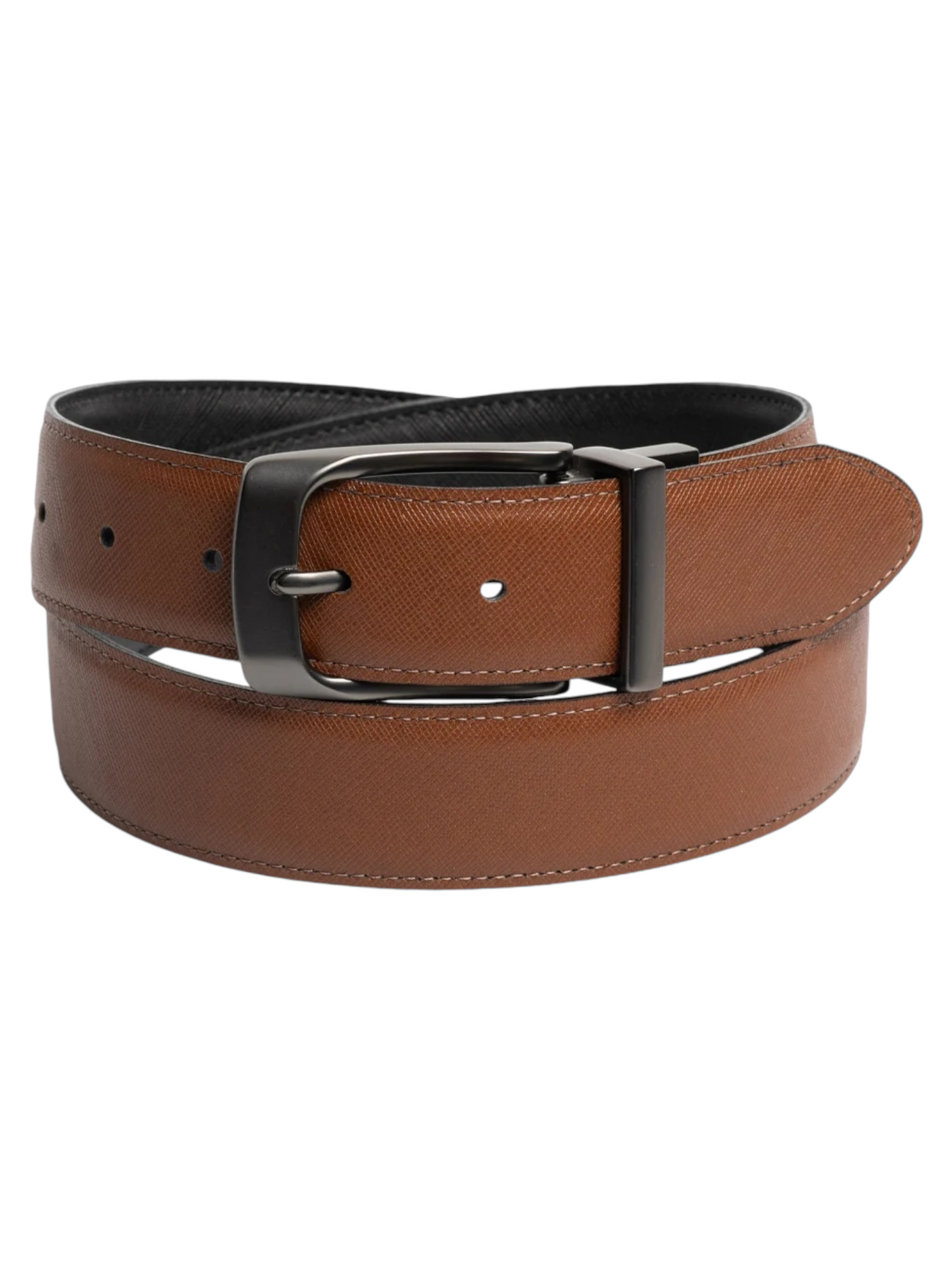 Ceinture en cuir glacé réversible Safiano