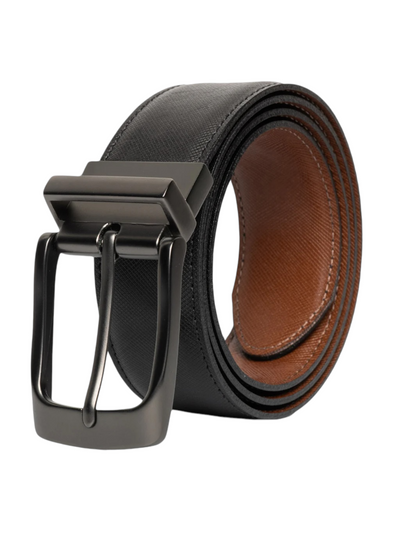 Ceinture en cuir glacé réversible Safiano