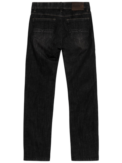 Jeans noir délavé coupe semi-ajustée