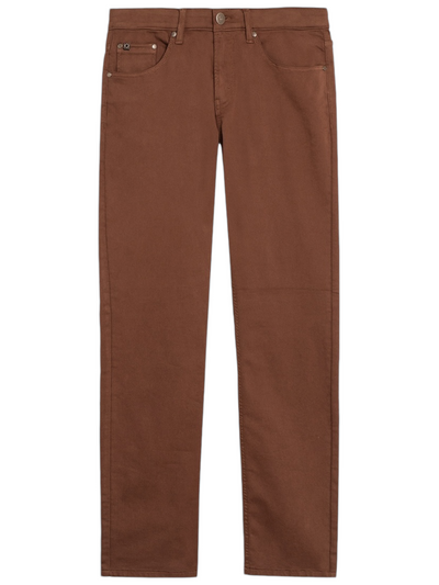 Pantalon de coton extensible cognac coupe semi-ajustée