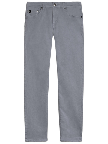 Pantalon de coton extensible gris coupe semi-ajustée