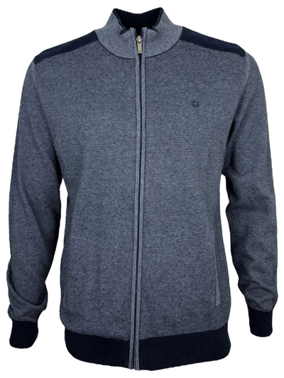 Veste marine à fermeture éclair