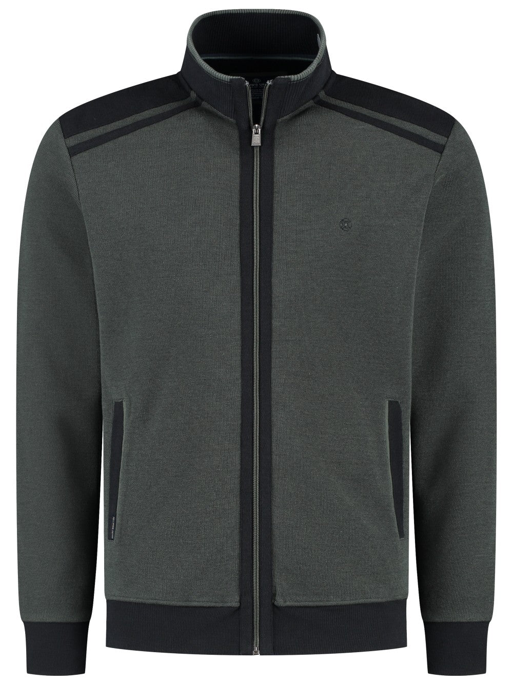 Veste verte foncée à fermeture éclair