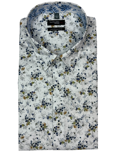 Chemise manches courtes à motif floral