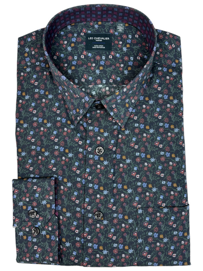 Chemise manches longues à motif floral