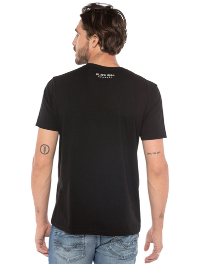 T-shirt noir logo imprimé Jake