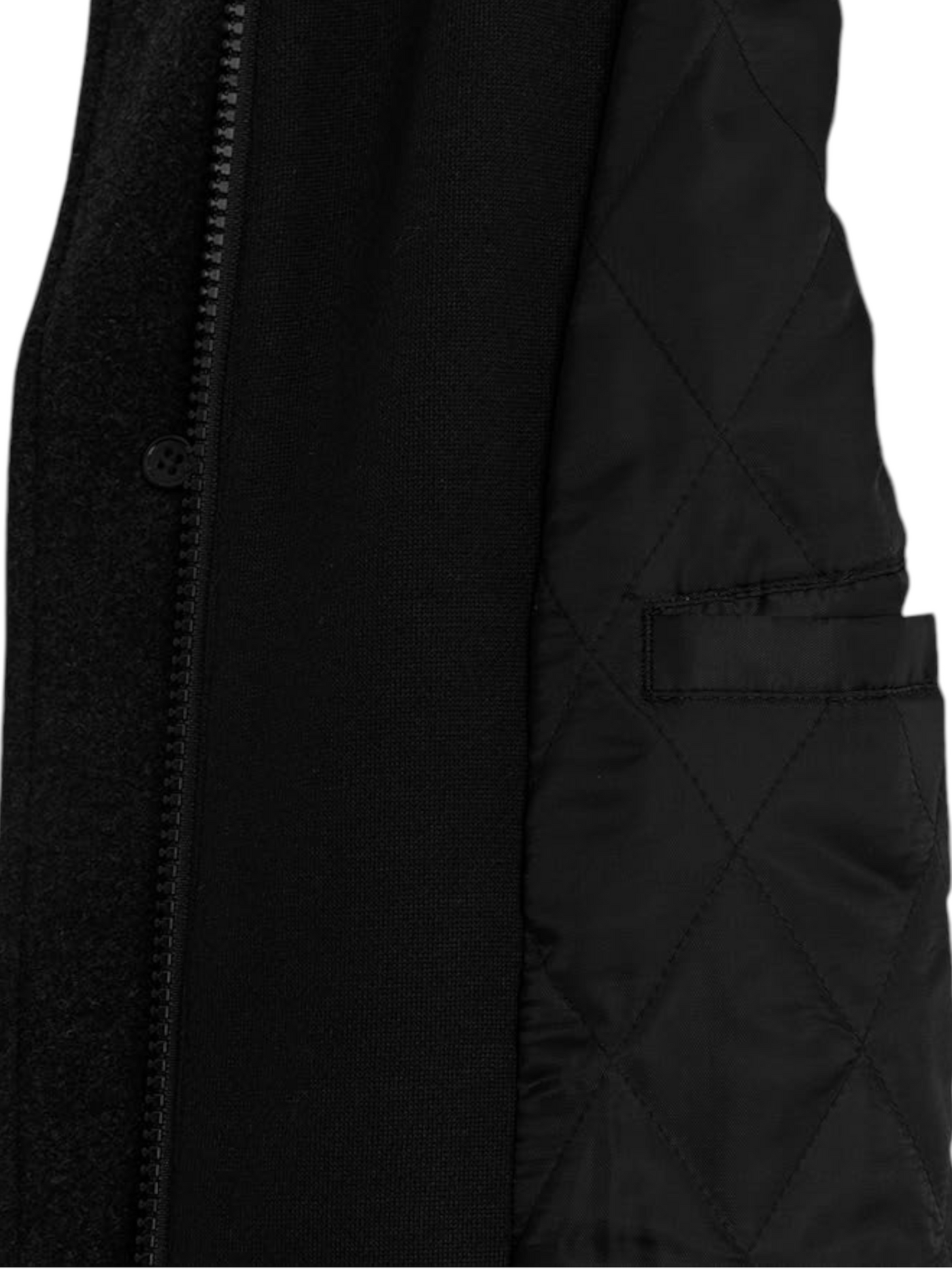 Manteau long noir en laine mélangée Coleman