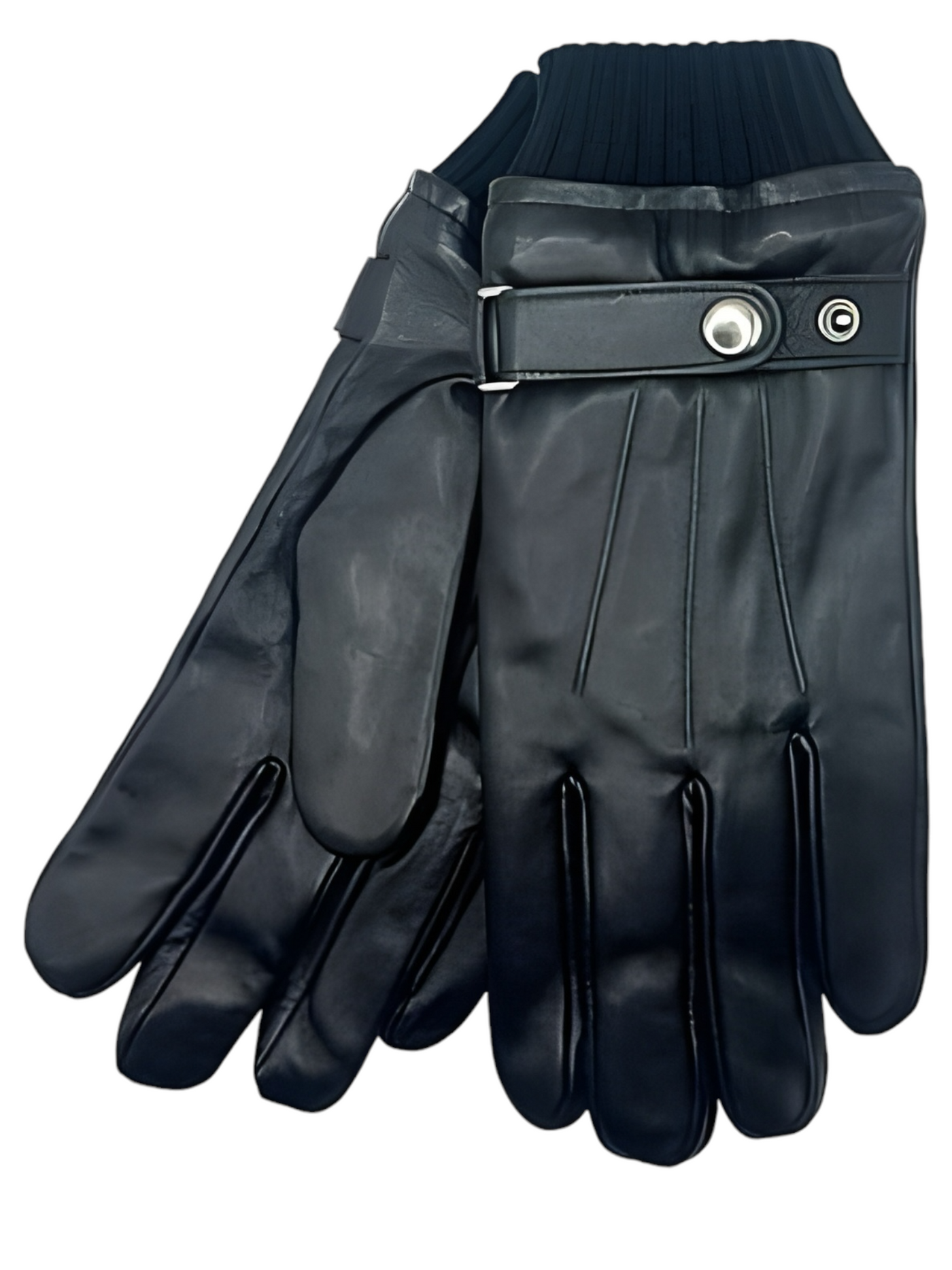 Gants noirs en cuir