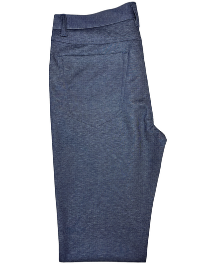 Pantalon léger extensible bleu coupe ajustée