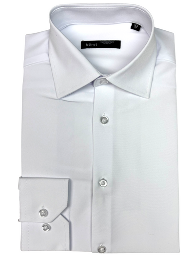 Chemise manches longues extensible blanche