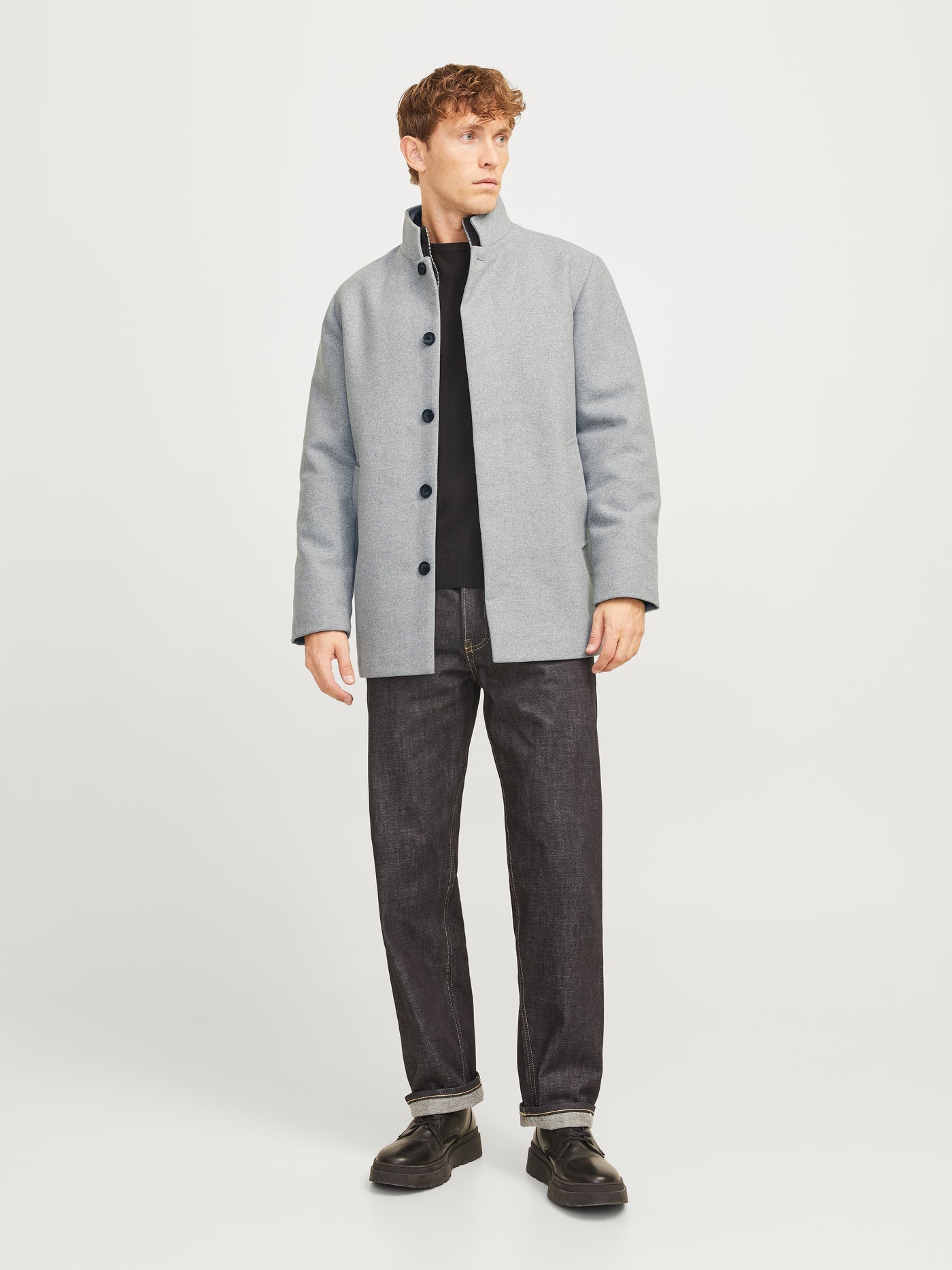 Manteau gris en laine Harrison