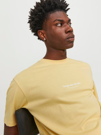 T-shirt jaune imprimé relief Vesterbro