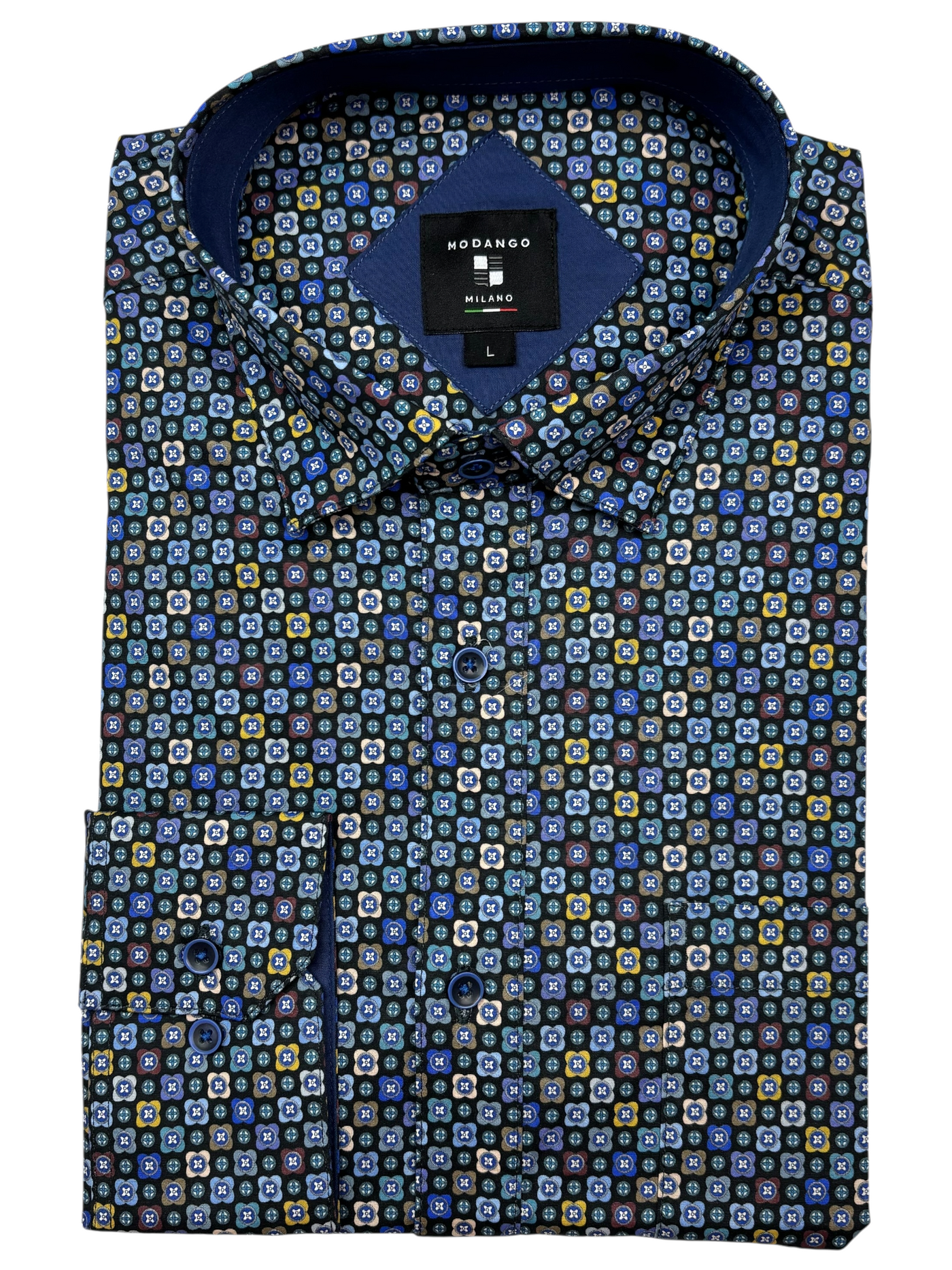 Chemise manches longues à motif