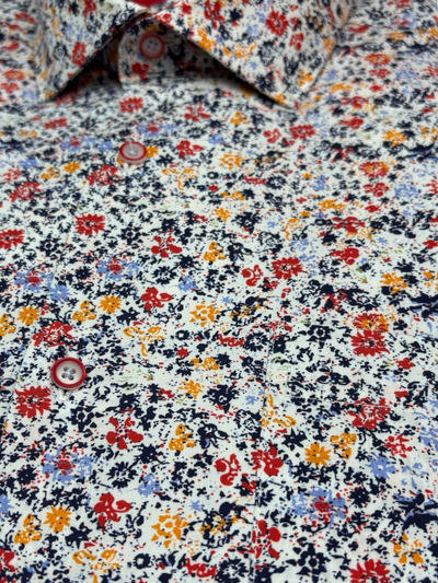 Chemise à manches courtes à imprimé de fleurs