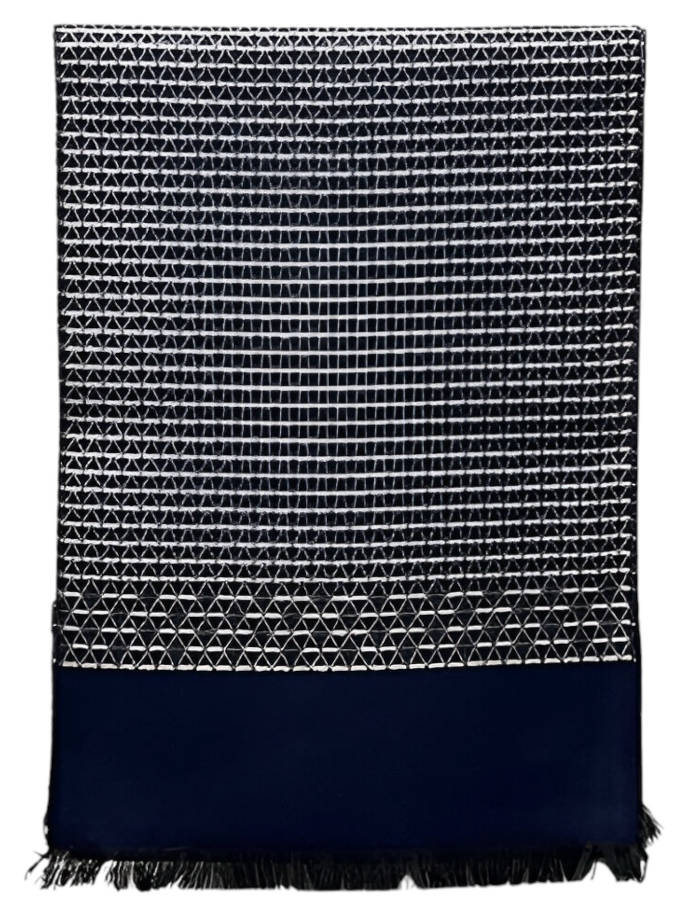 Foulard marine effet maille