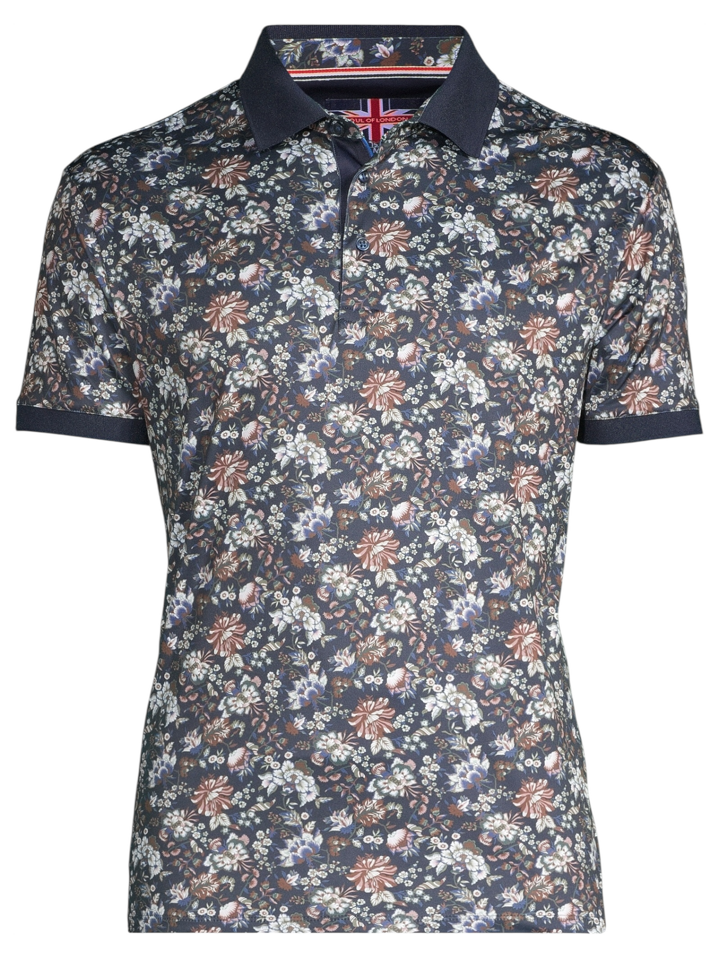 Polo performance manches courtes à imprimé floral