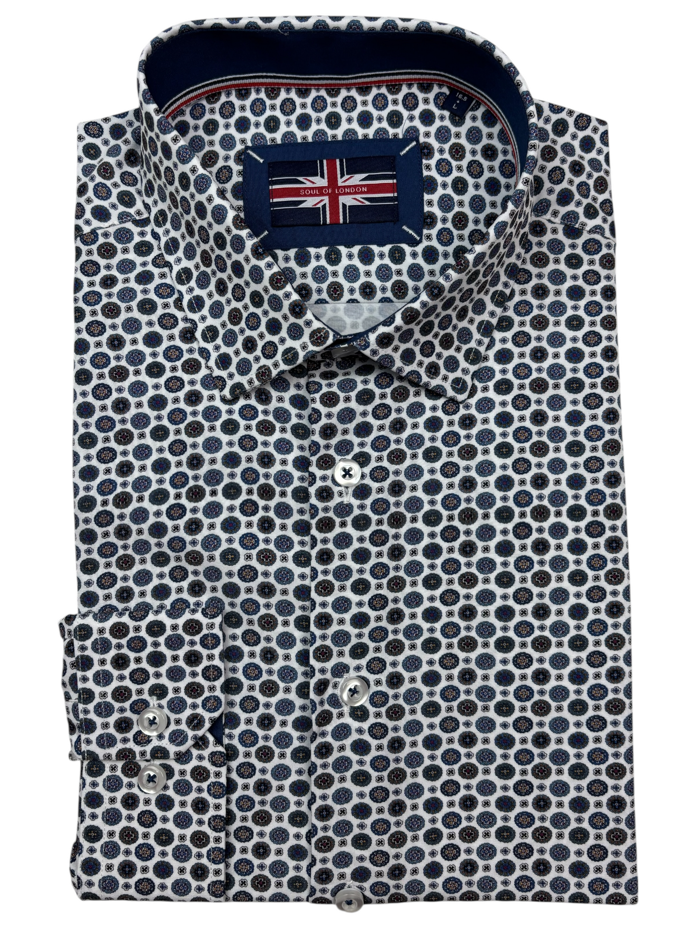 Chemise manches longues performante extensible à motif