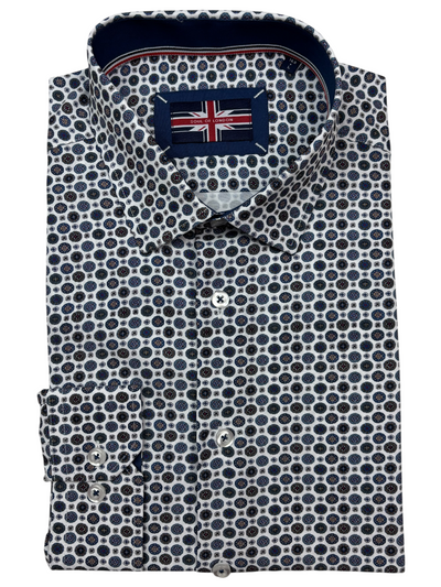 Chemise manches longues performante extensible à motif