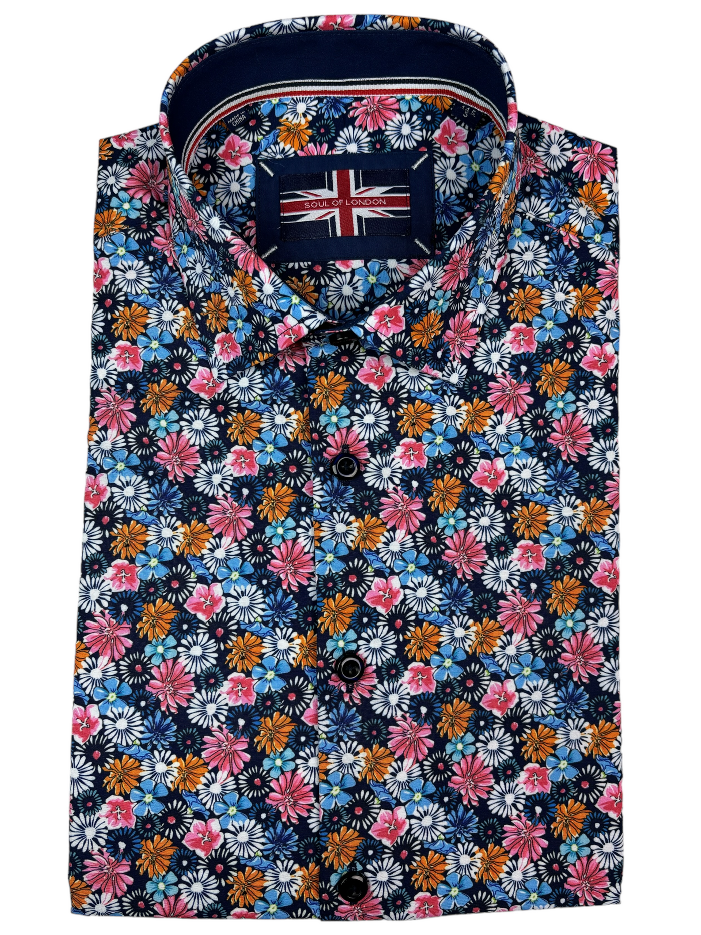 Chemise manches courtes performante extensible à motif floral