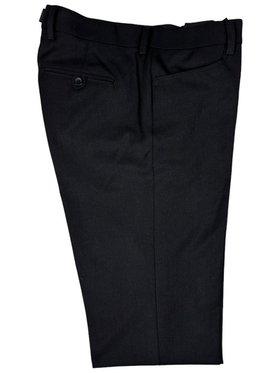 Pantalon habillé extensible en mélange de laine noir