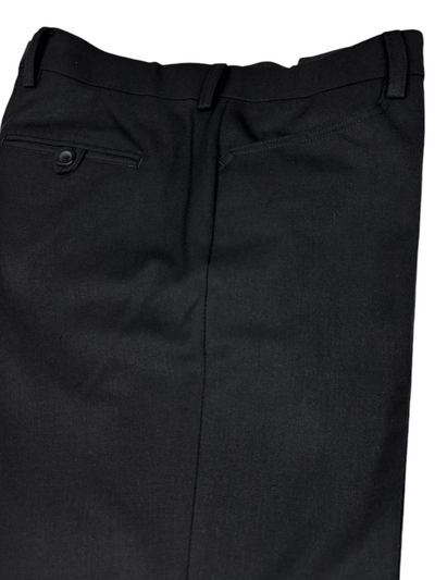 Pantalon habillé extensible en mélange de laine noir