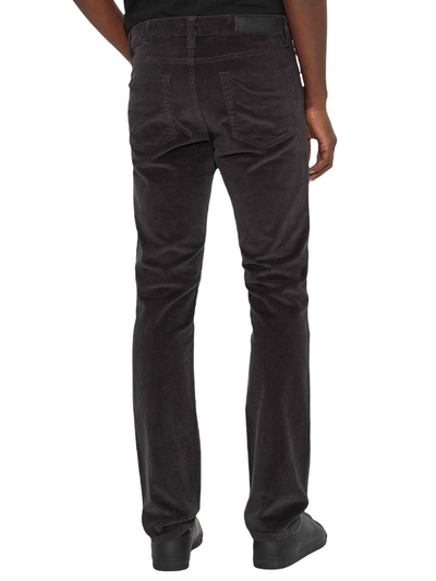 Pantalon charbon en velours côtelé coupe semi-ajustée