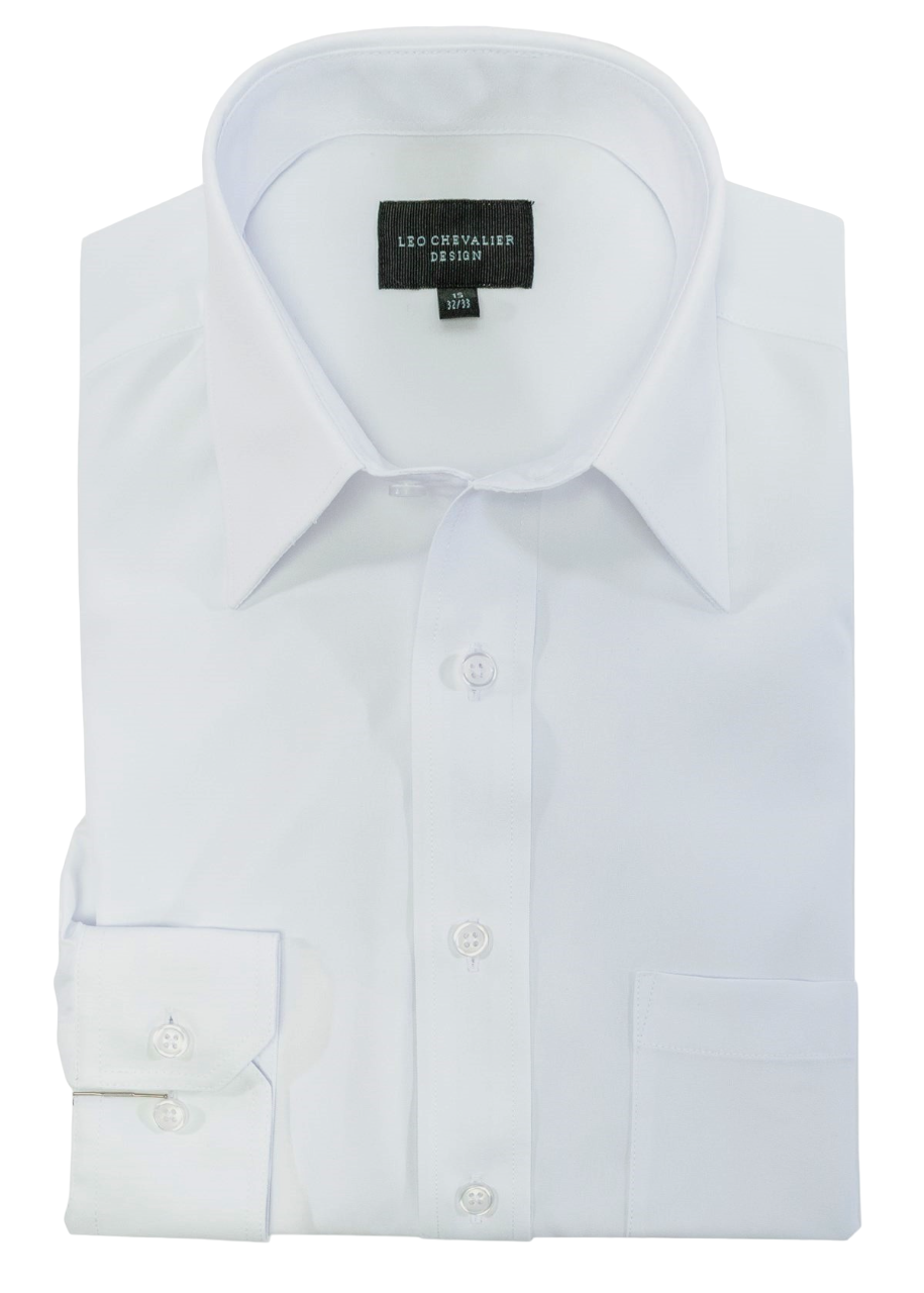 Chemise habillée blanche microfibre coupe régulière