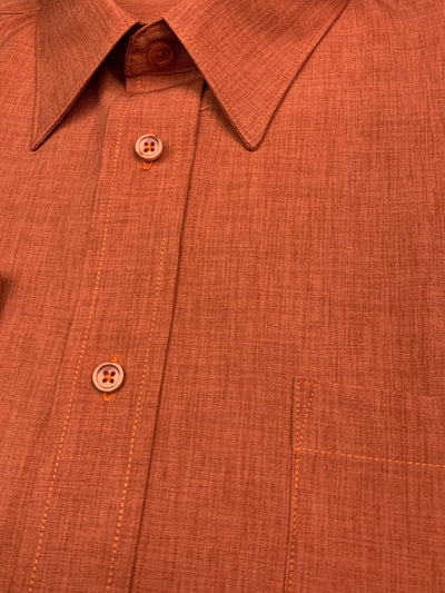 Chemise habillée orange microfibre coupe régulière