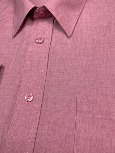 Chemise habillée rose microfibre coupe régulière