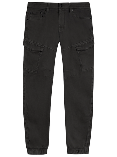 Pantalon cargo noir coupe ajustée
