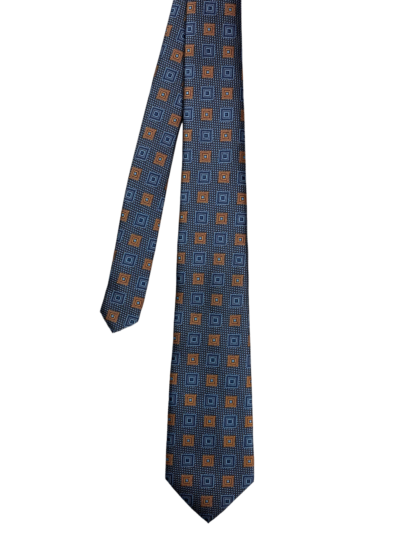 Cravate bleue à motif
