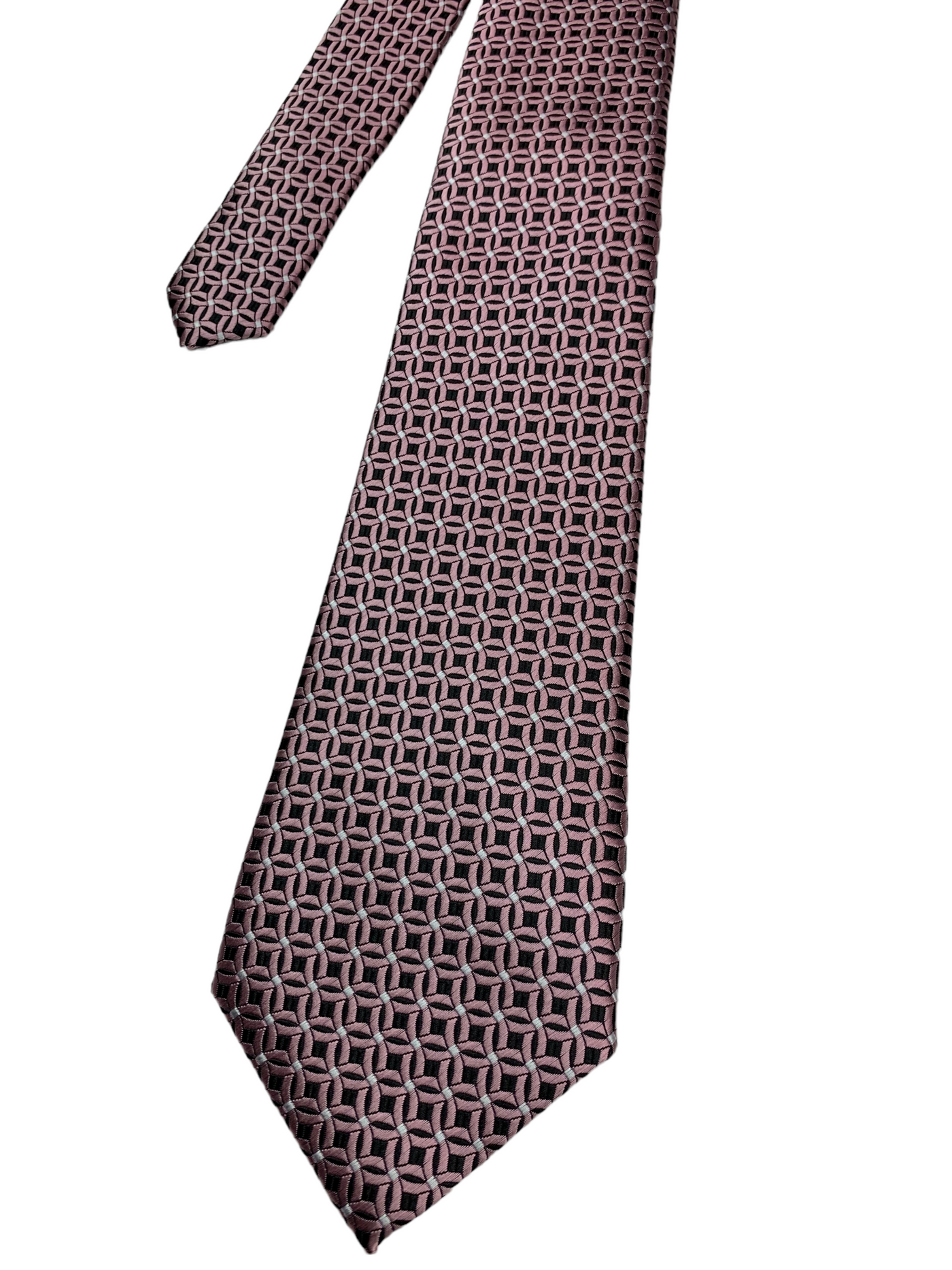 Cravate rose à motif
