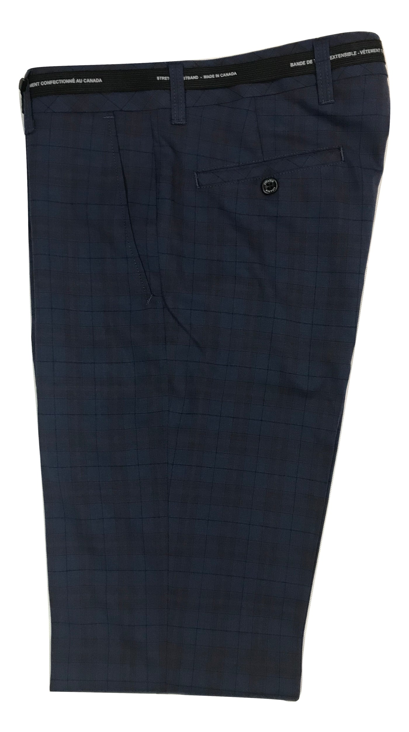 Pantalon habillé marine à carreaux - Le Roi Mauricien des Habits